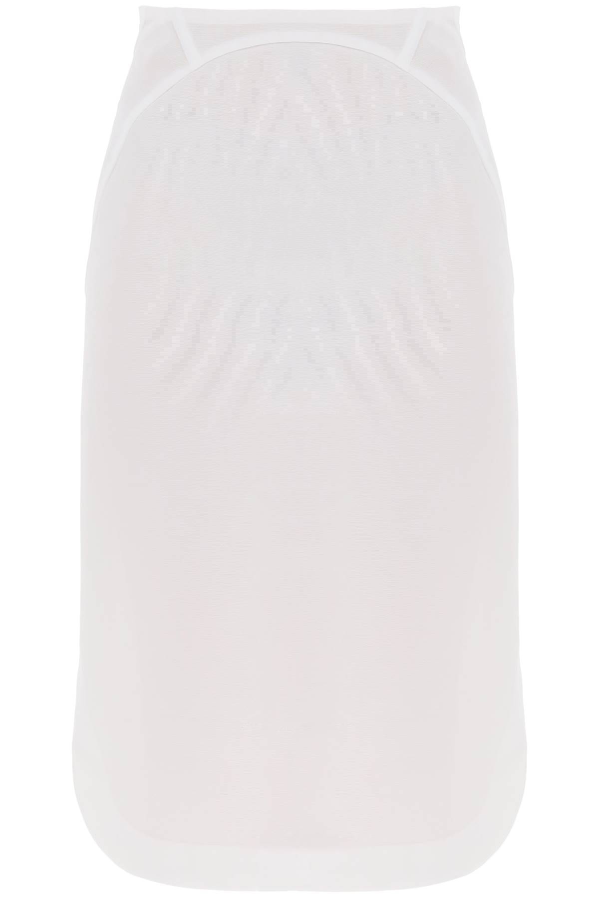 Shop Alaïa "mermaid Style Heavy Mesh Skirt" In White
