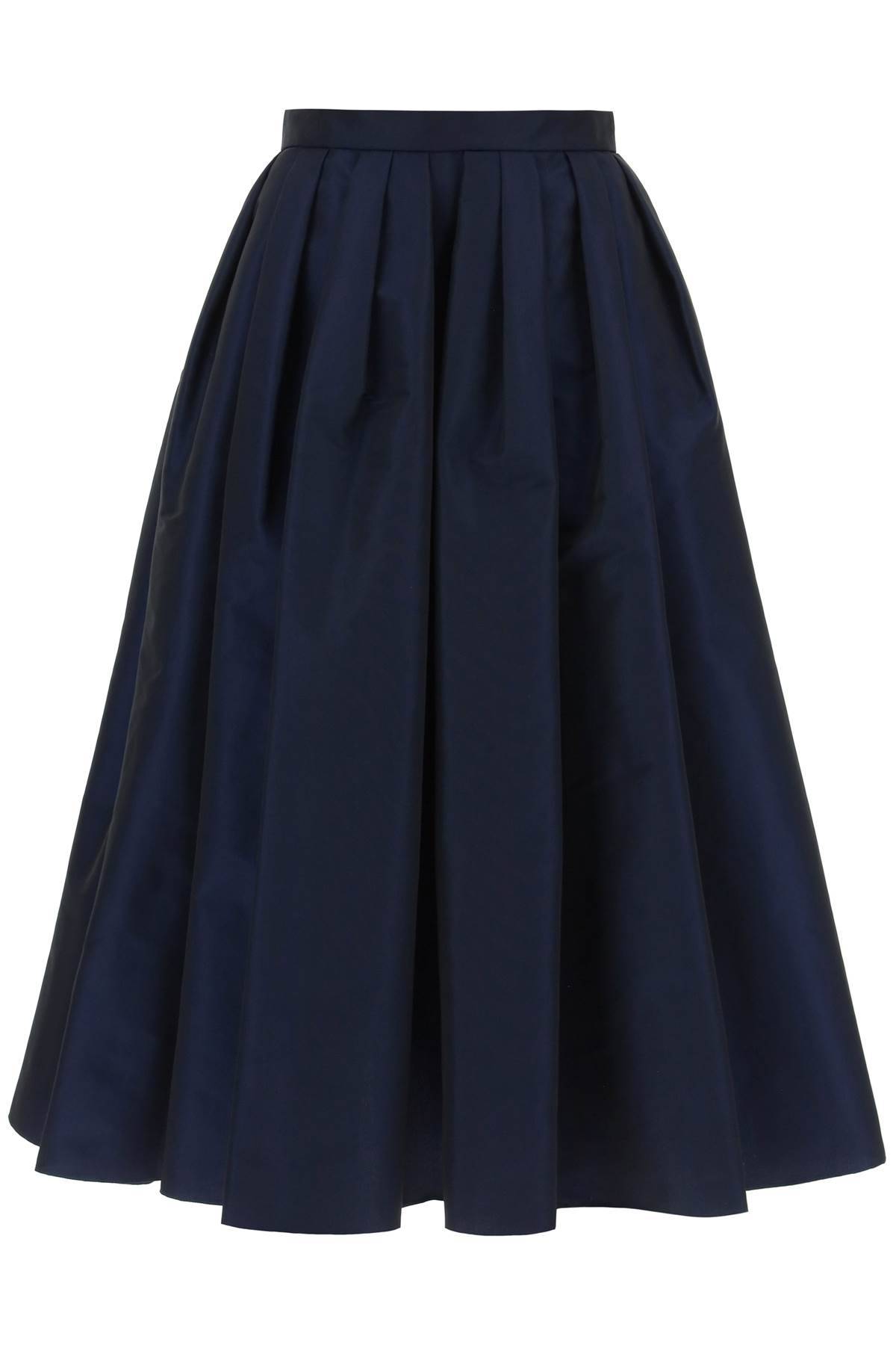 Shop Alexander Mcqueen Circular Skirt In Polyfaille In Blue