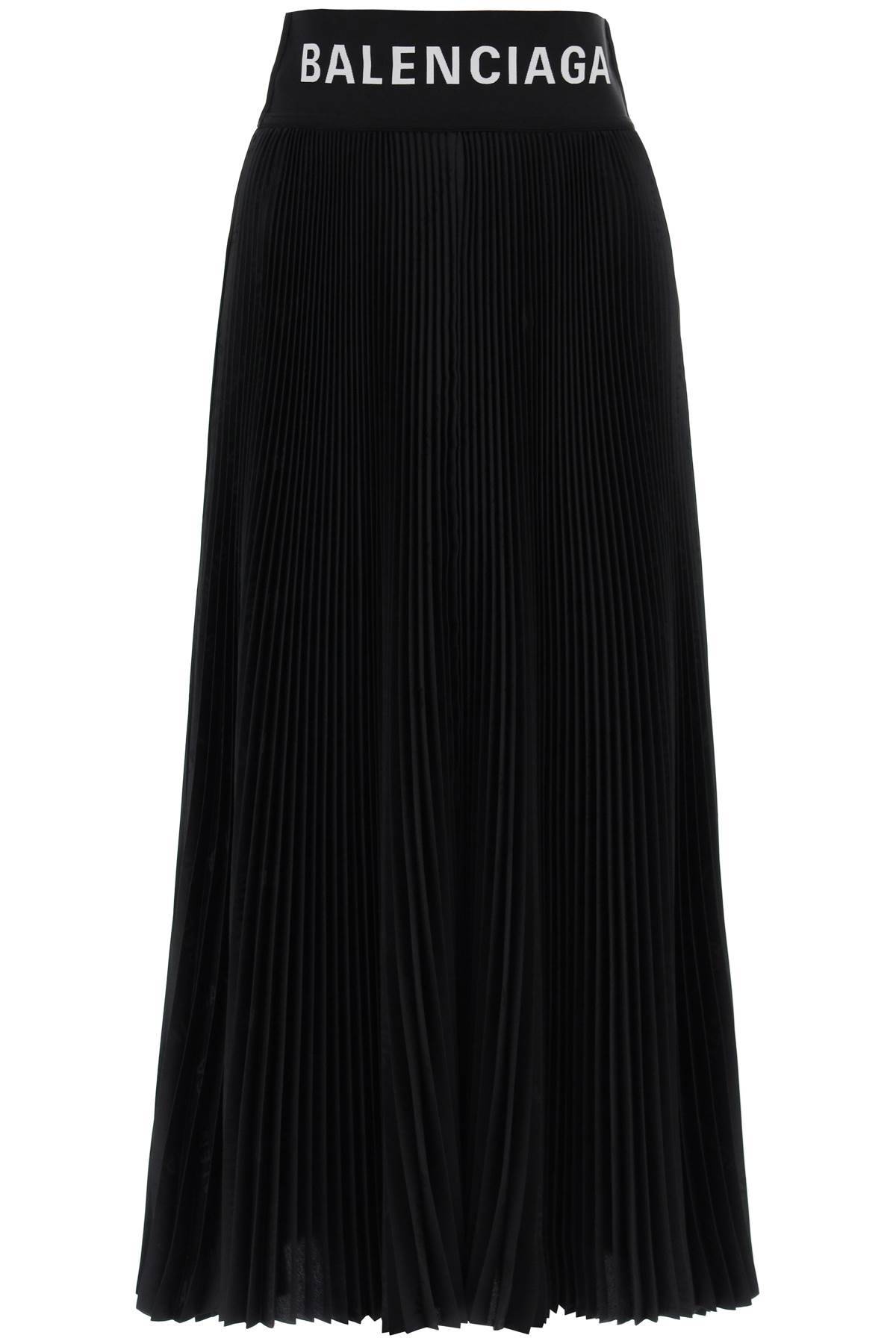 Balenciaga "diagonal Fold Midi Skirt With In Black