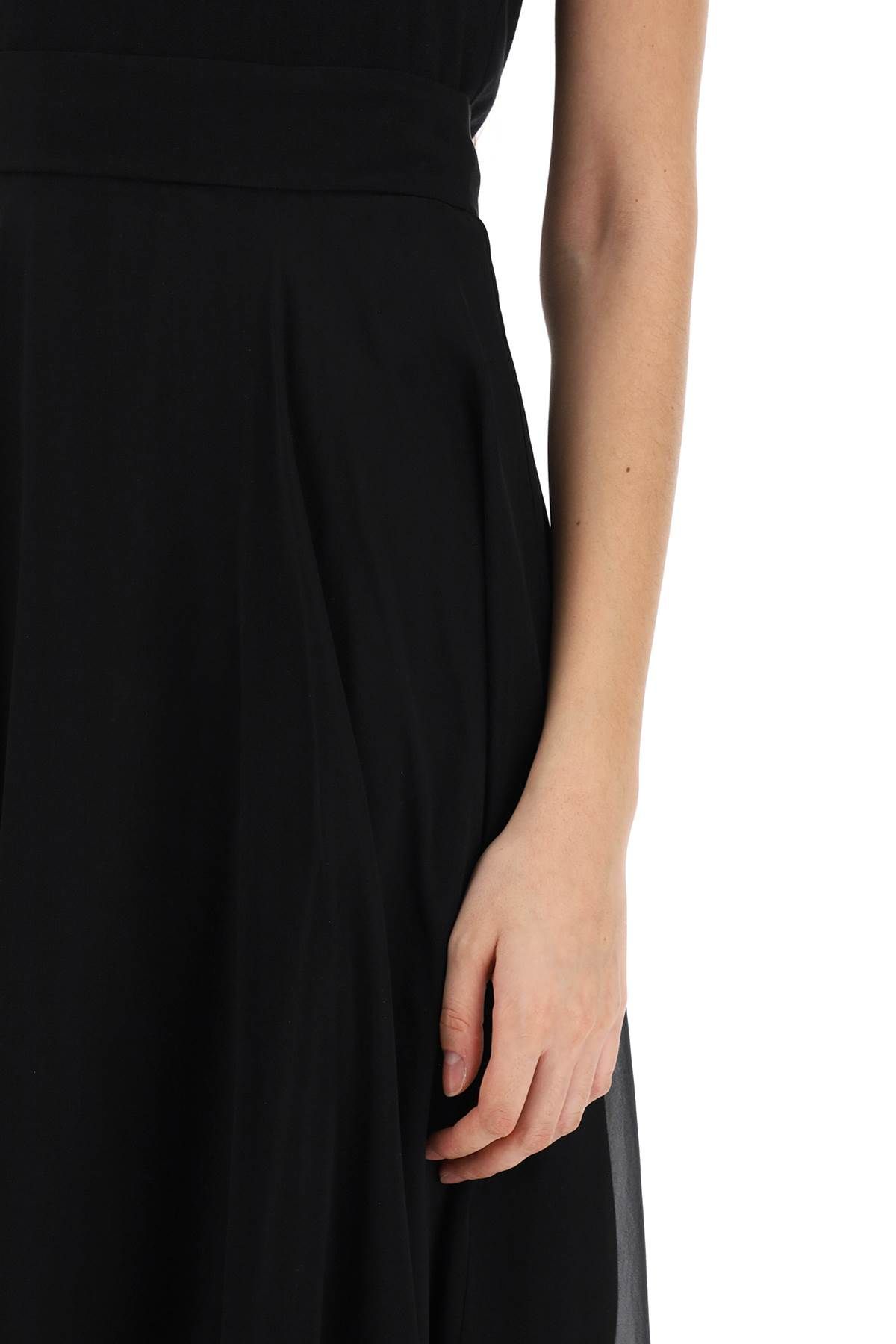 Shop Dolce & Gabbana Silk Flared Skirt With Wheel In Black