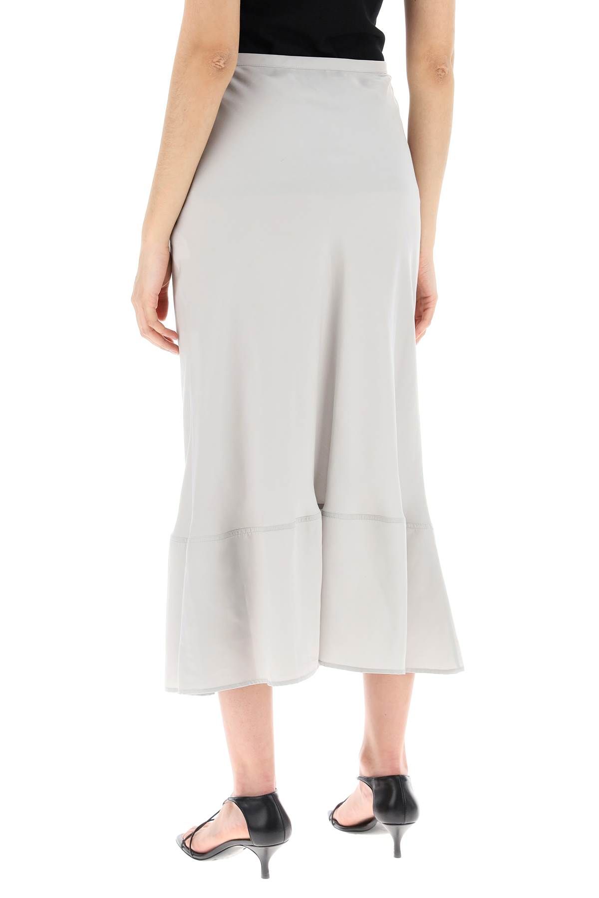 Shop Lemaire Midi Bias-cut Skirt In Grey
