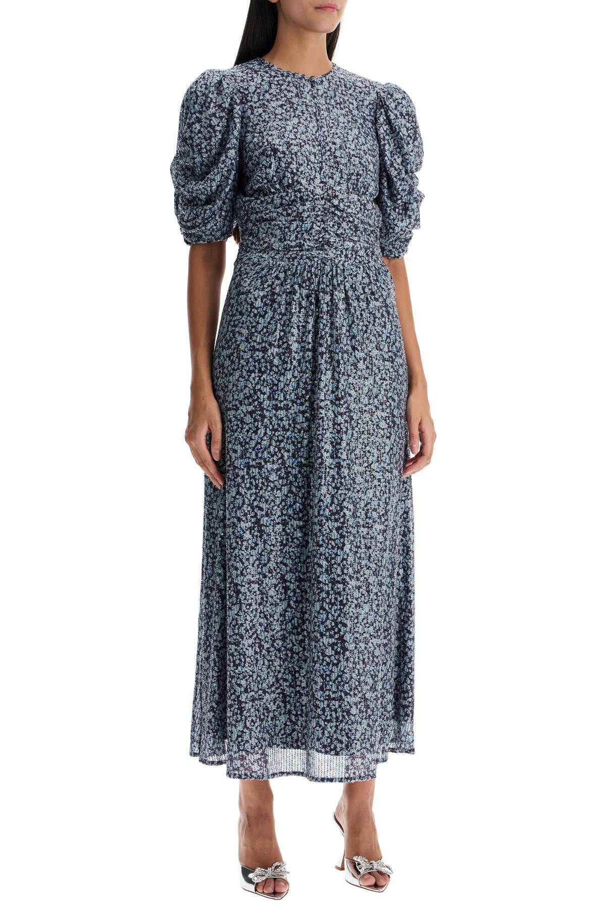 Shop Rotate Birger Christensen Midi Sequin Dress With In Blue