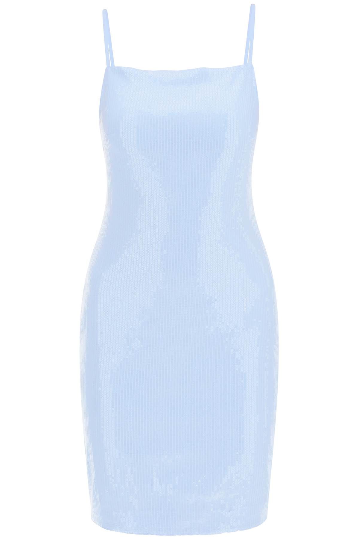 Shop Rotate Birger Christensen Sequined Slip Dress With In Light Blue