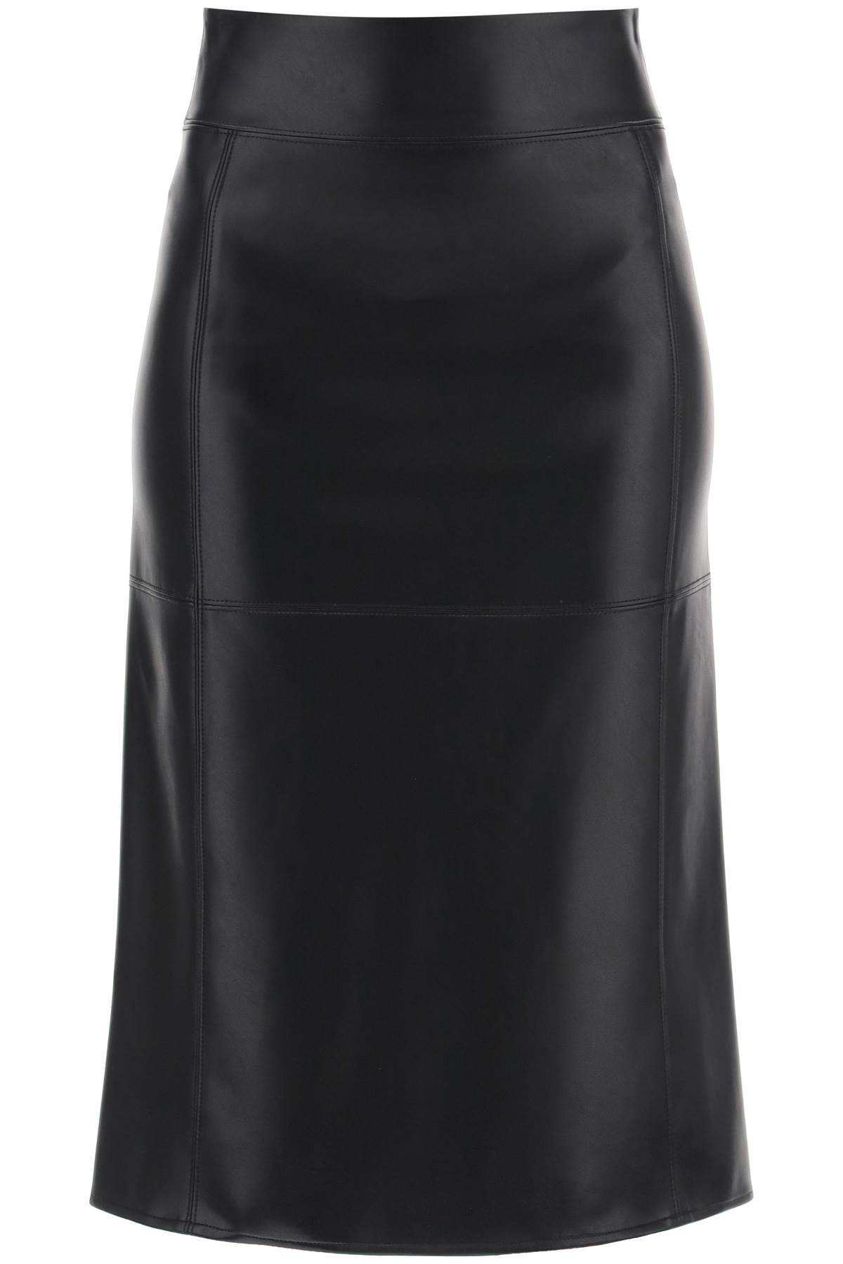 Shop 's Max Mara Coated Fabric Midi Skirt In Black