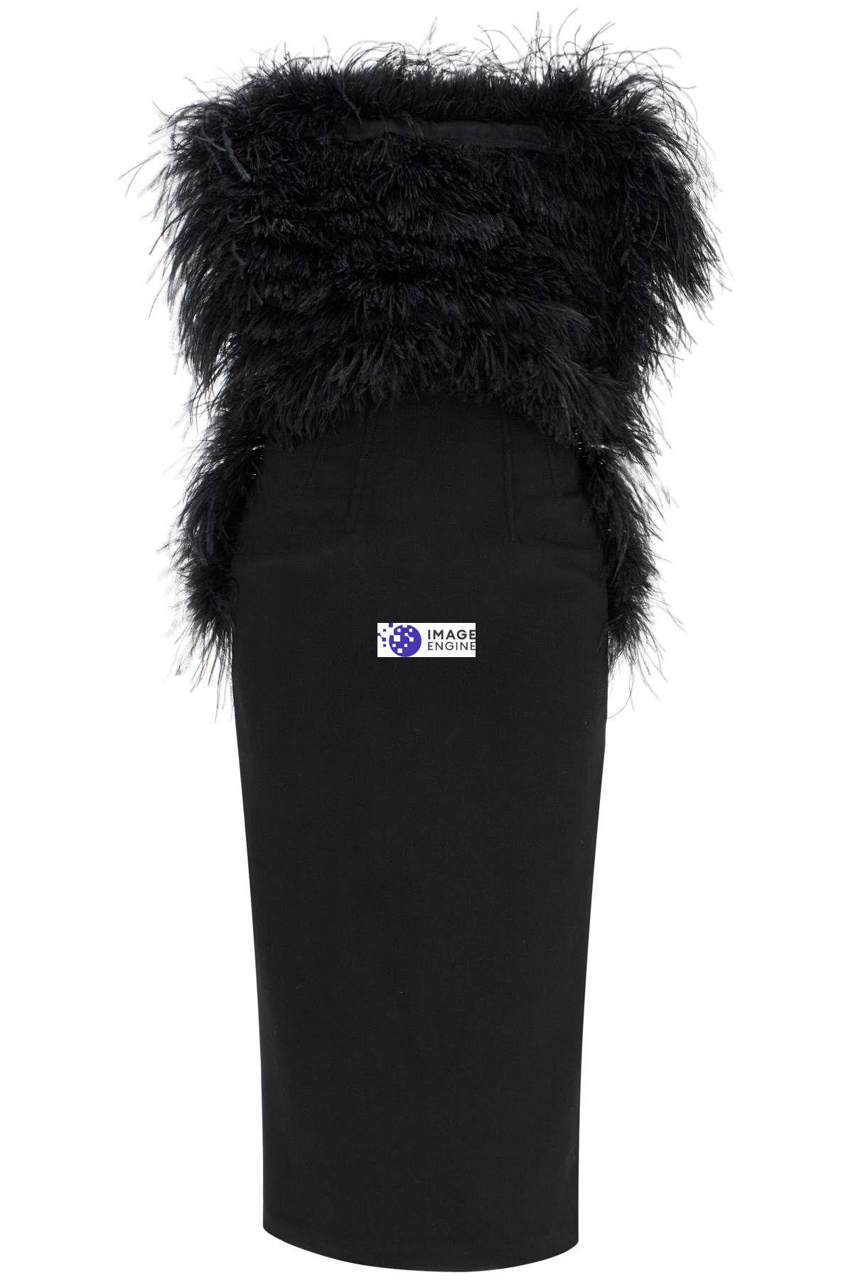 Sportmax Midi Dress With Feathers
