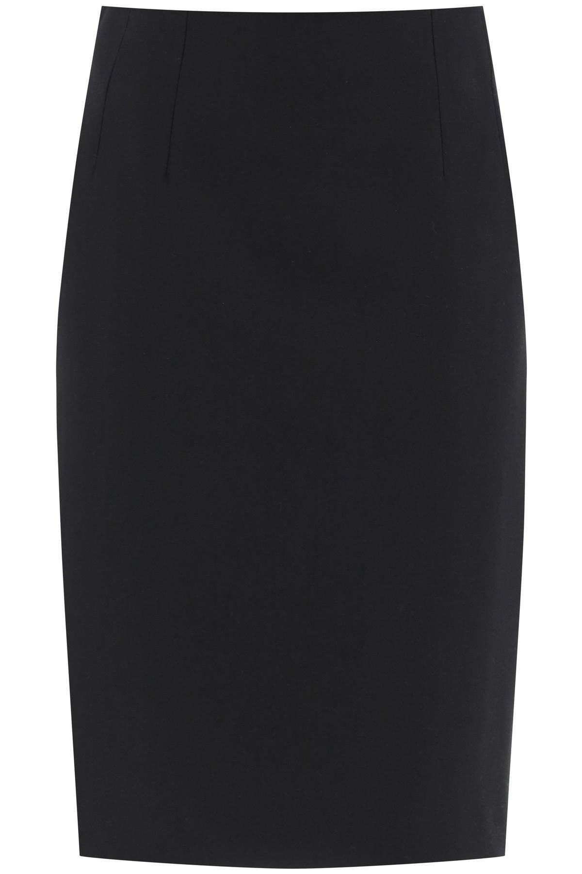 Shop Versace Grain De Poudre Pencil Skirt In Black