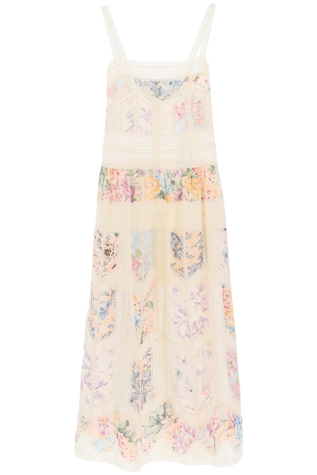 Zimmermann Halliday Lace Trim Cotton Dress In Multicolor