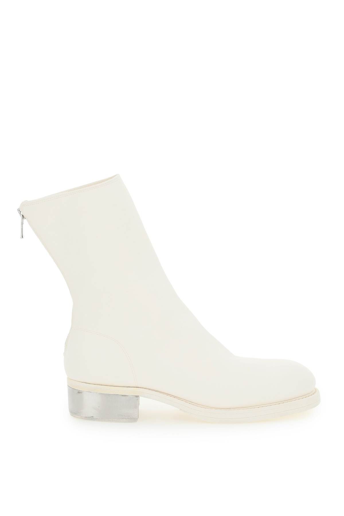 Shop Guidi Leather Ankle Boots In White