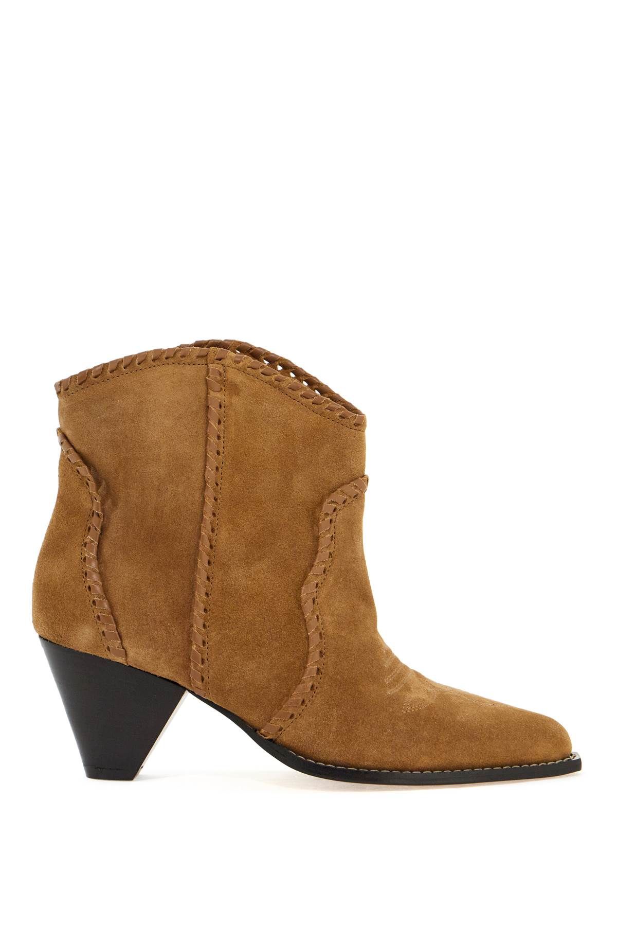 Shop Isabel Marant Darizo Suede Leather Ankle Boots In Beige