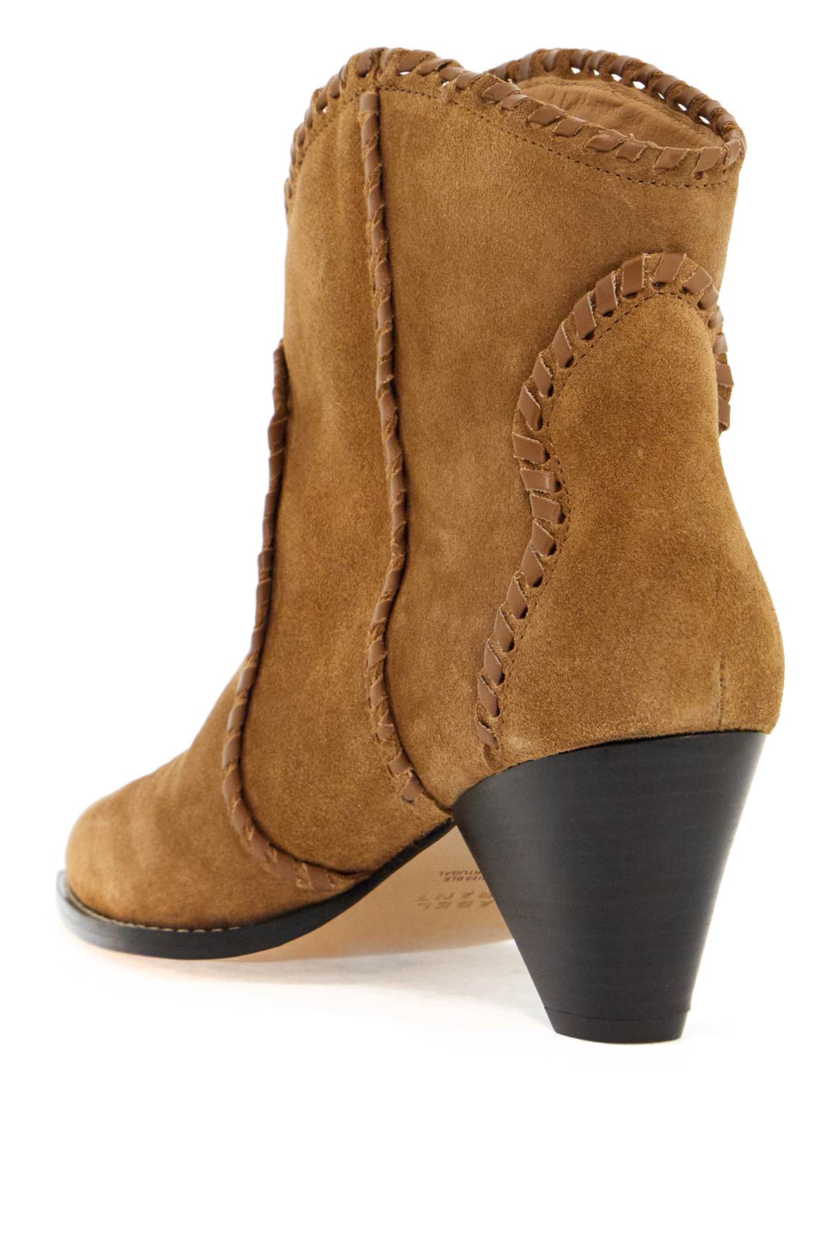 Shop Isabel Marant Darizo Suede Leather Ankle Boots In Beige