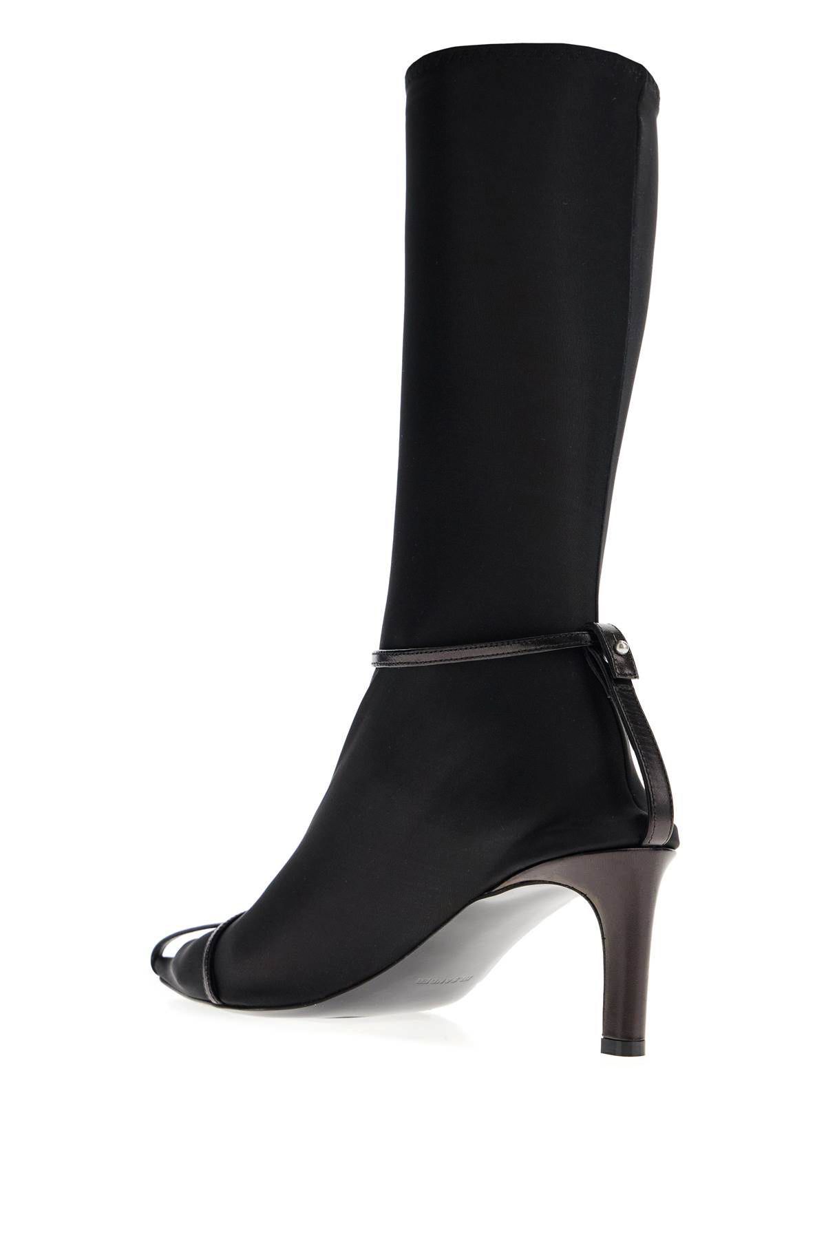 Shop Jil Sander Leather Ankle Boots With Buckle Straps In Black