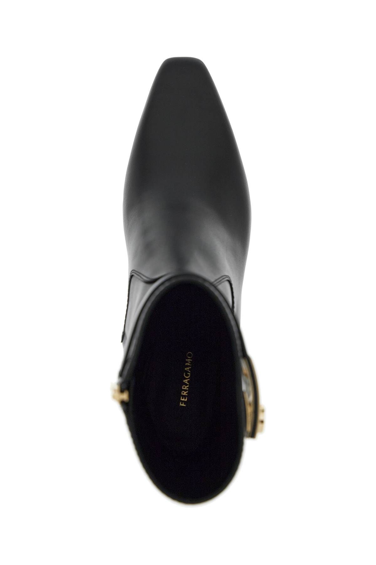 Shop Ferragamo Ely Ornamented Ankle In Black