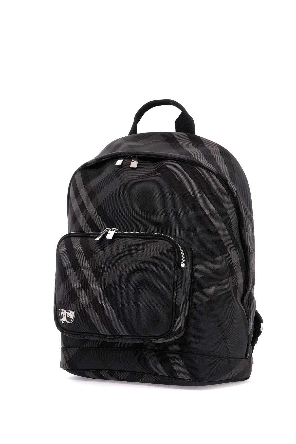 Shop Burberry A\n\ngrid Backpack S In Grey