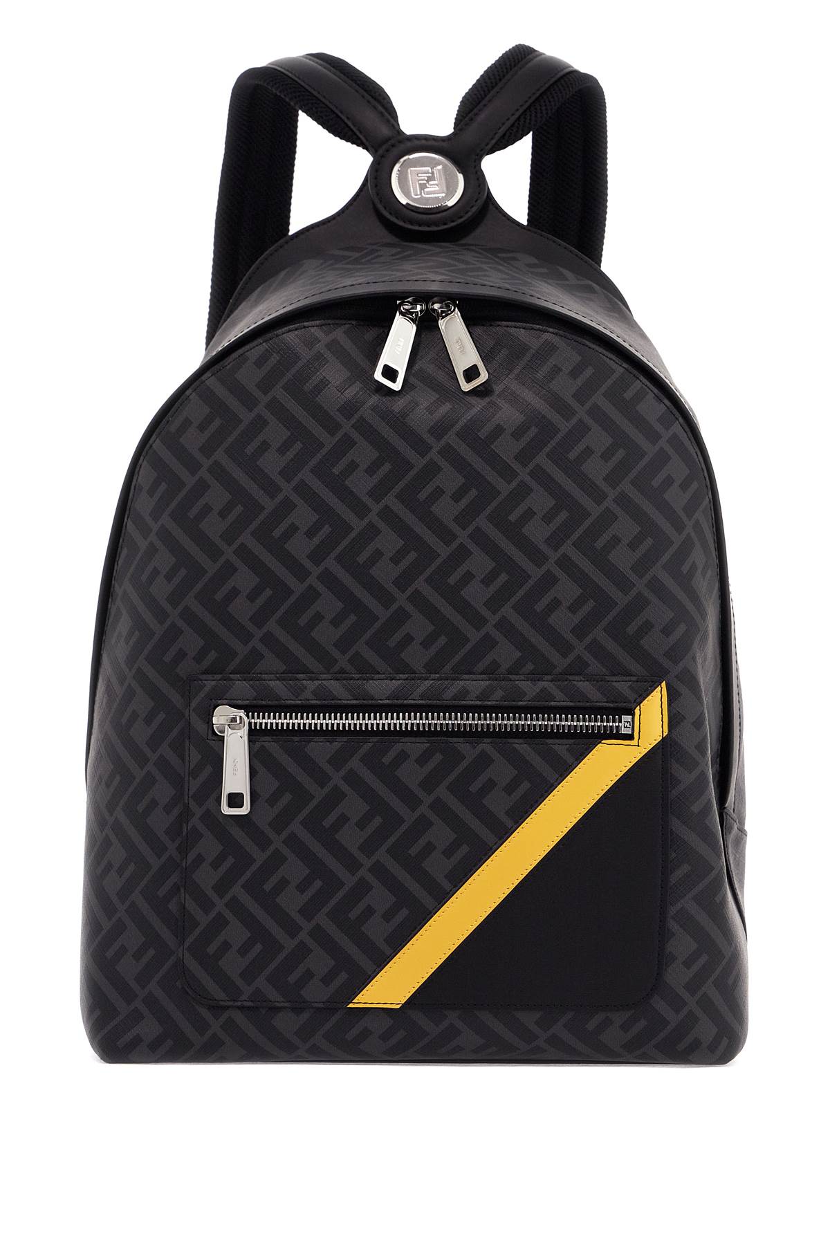 Shop Fendi Chiodo Diagonal Backpack In Black