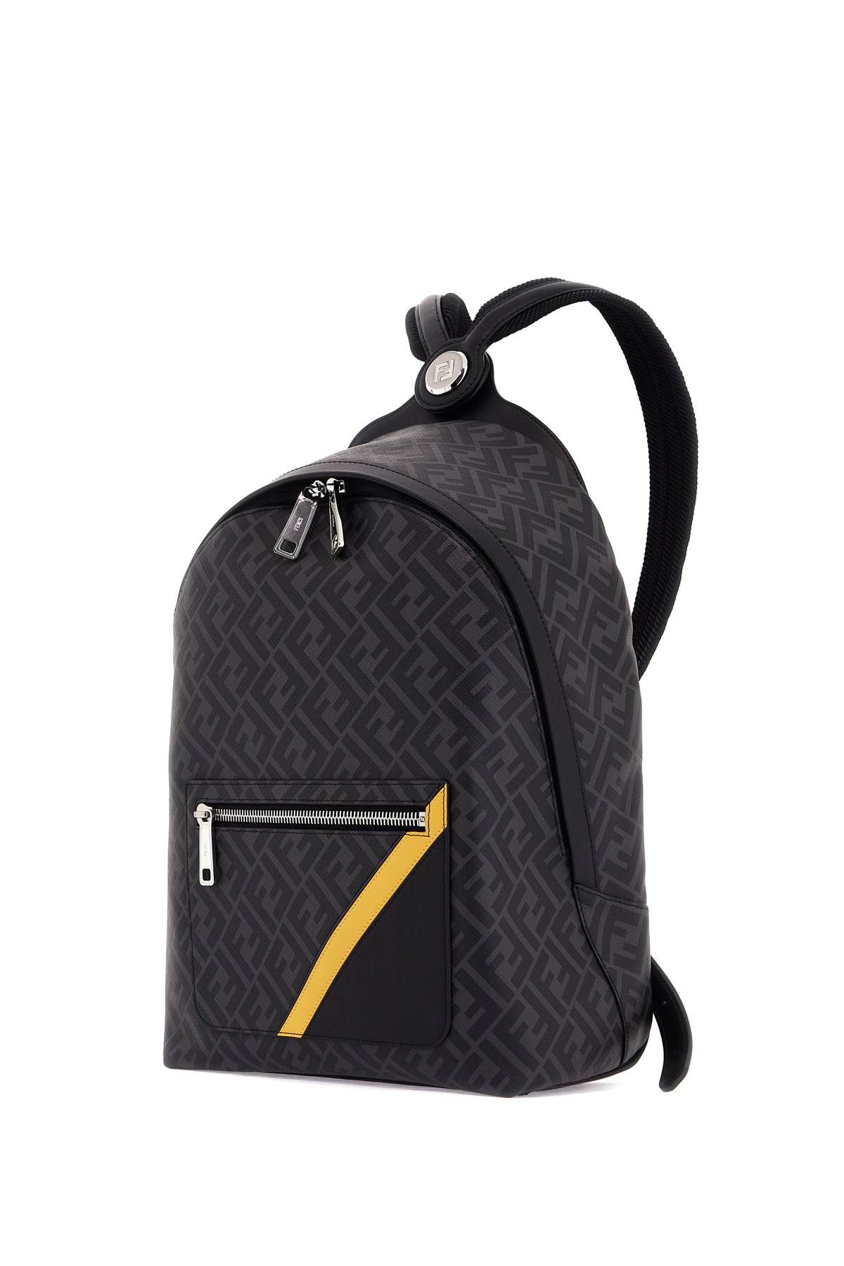 Shop Fendi Chiodo Diagonal Backpack In Black