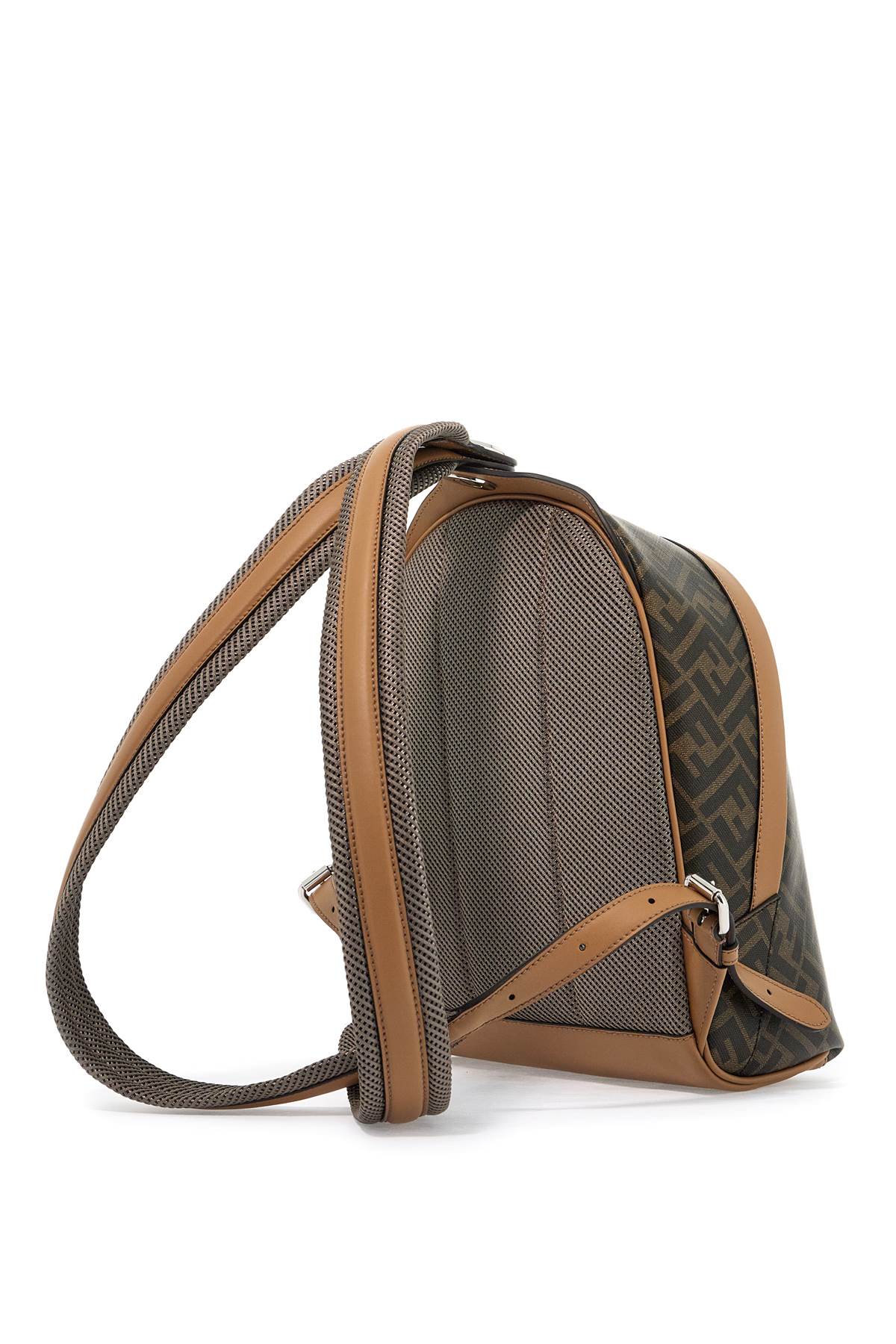 Shop Fendi Leather Backpack\n\n Small Chiodo In Brown