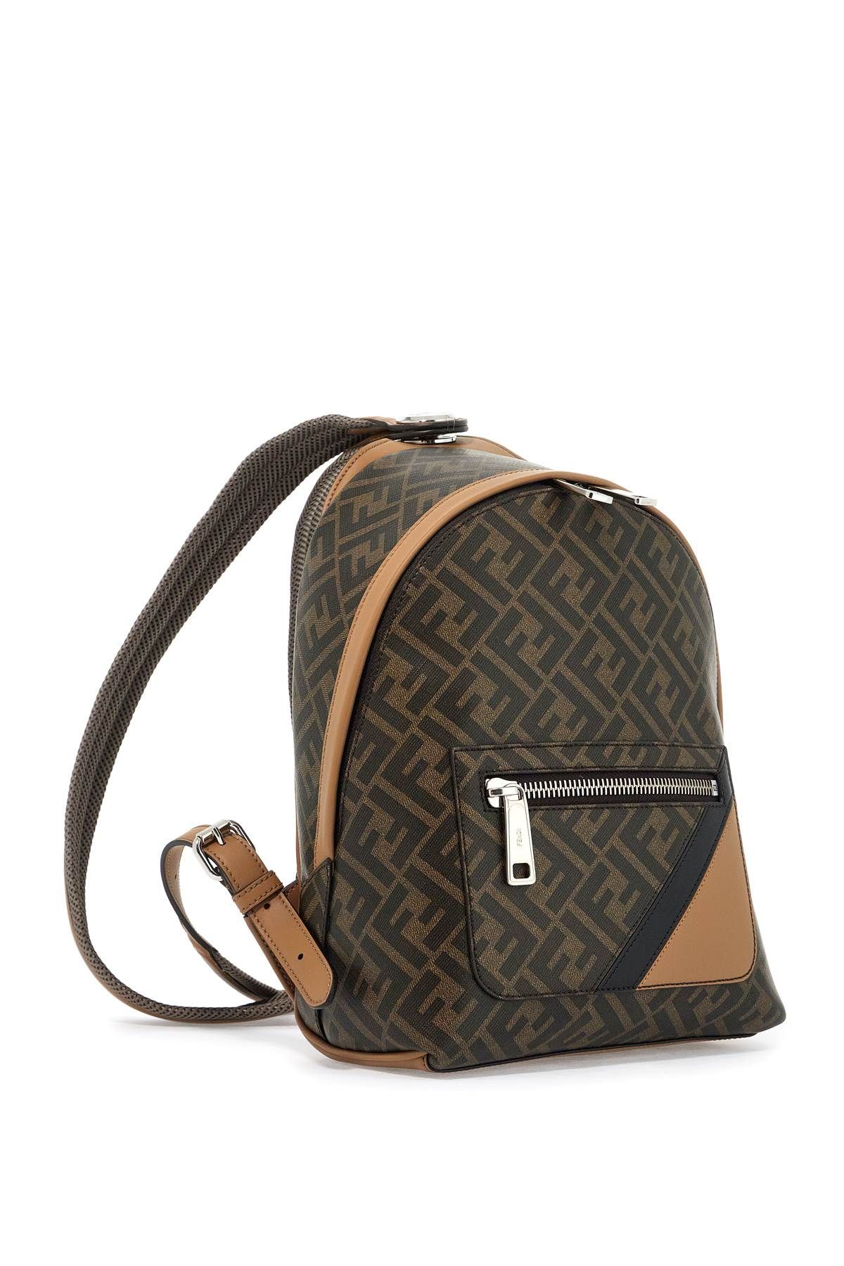 Shop Fendi Leather Backpack\n\n Small Chiodo In Brown