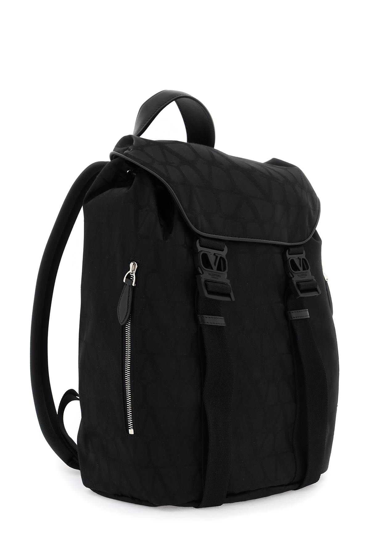 Shop Valentino Black Iconographe Backpack