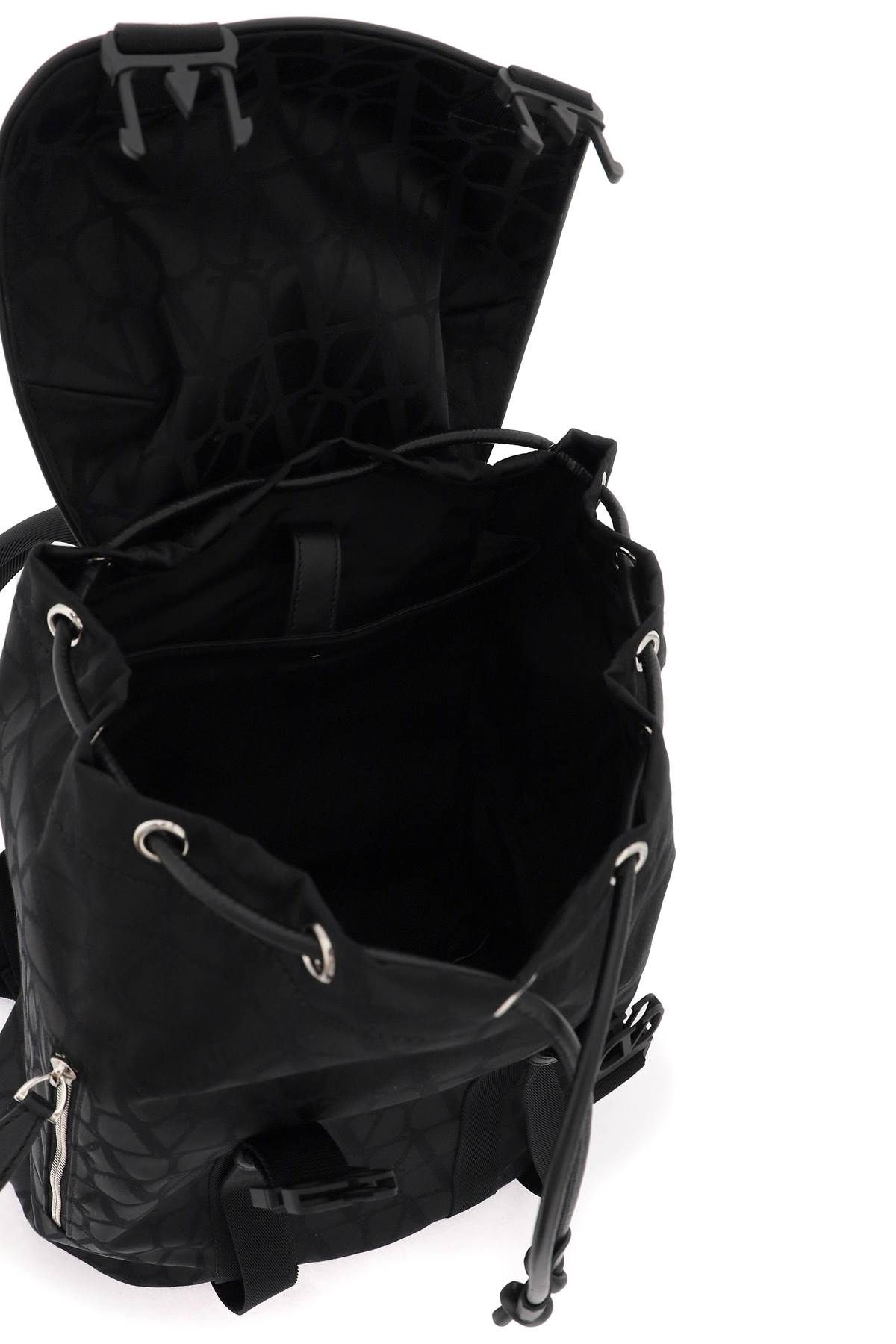 Shop Valentino Black Iconographe Backpack