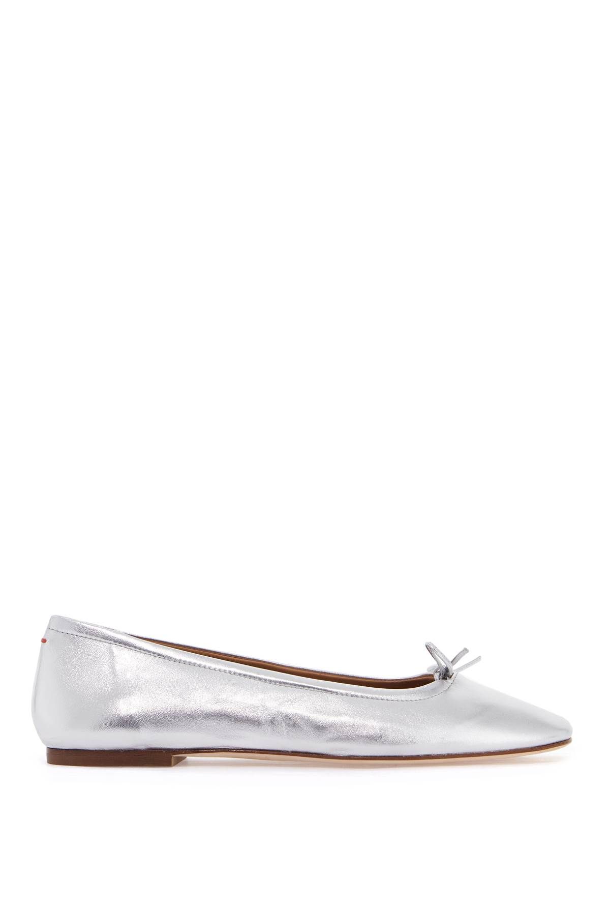 Shop Aeyde Delfina Ballet In Silver