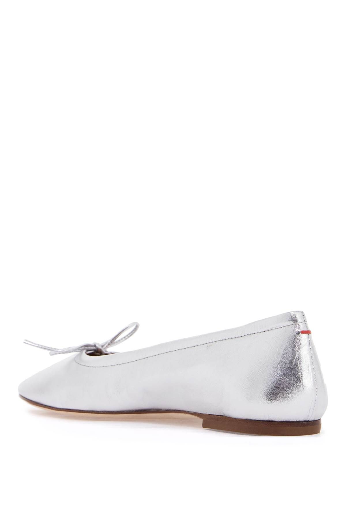 Shop Aeyde Delfina Ballet In Silver