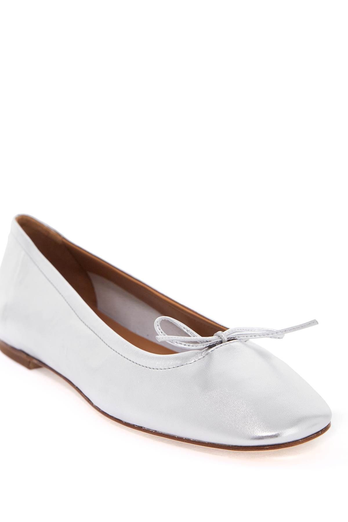 Shop Aeyde Delfina Ballet In Silver