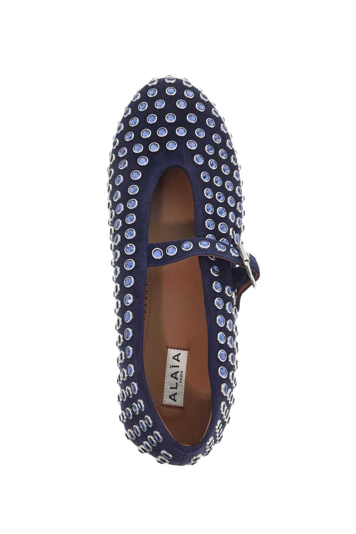 Shop Alaïa Crystal-embellished In Blue