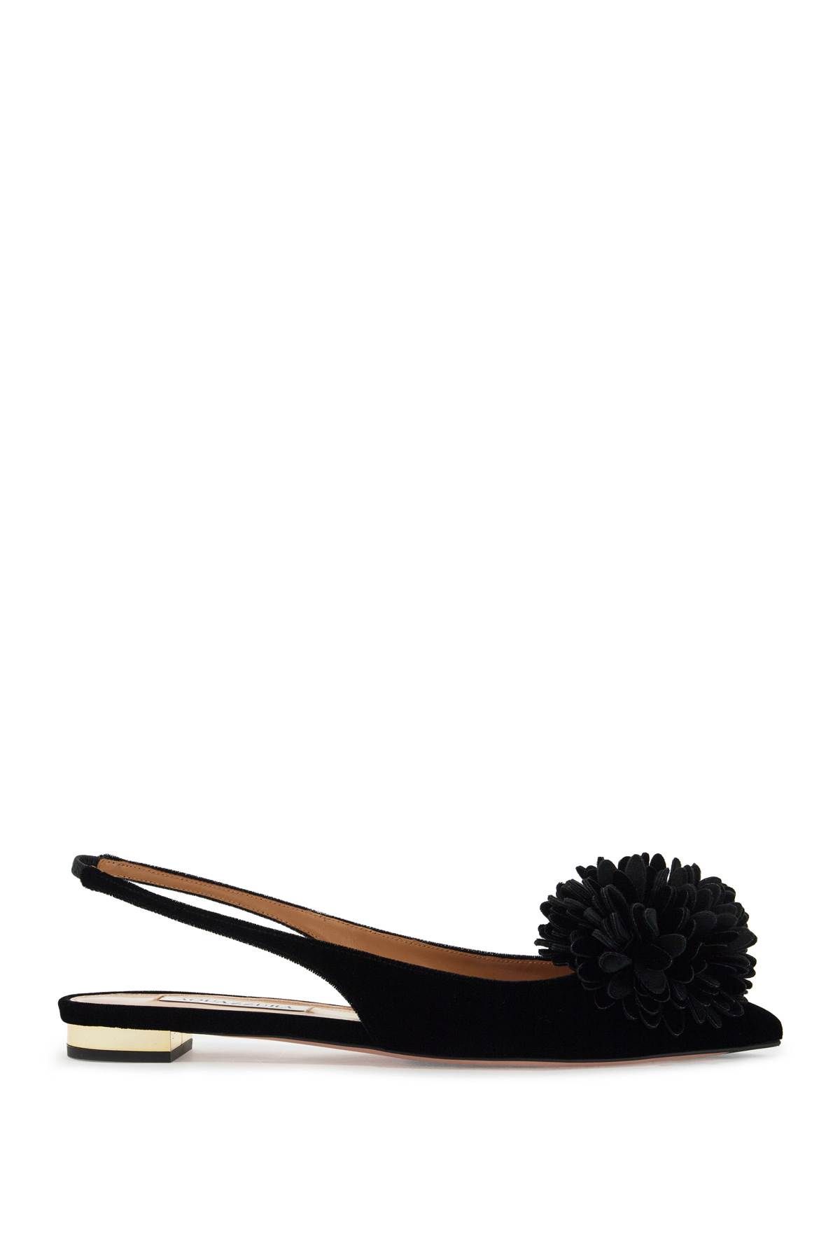 Shop Aquazzura Velvet Slingback Coutur In Black