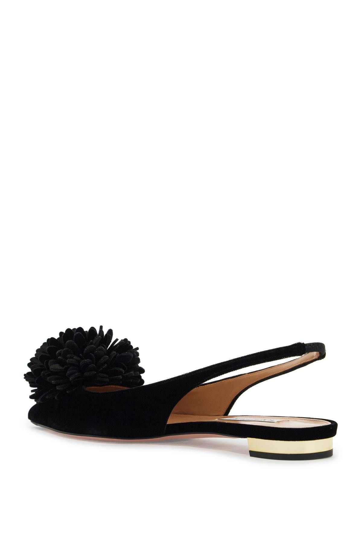 Shop Aquazzura Velvet Slingback Coutur In Black