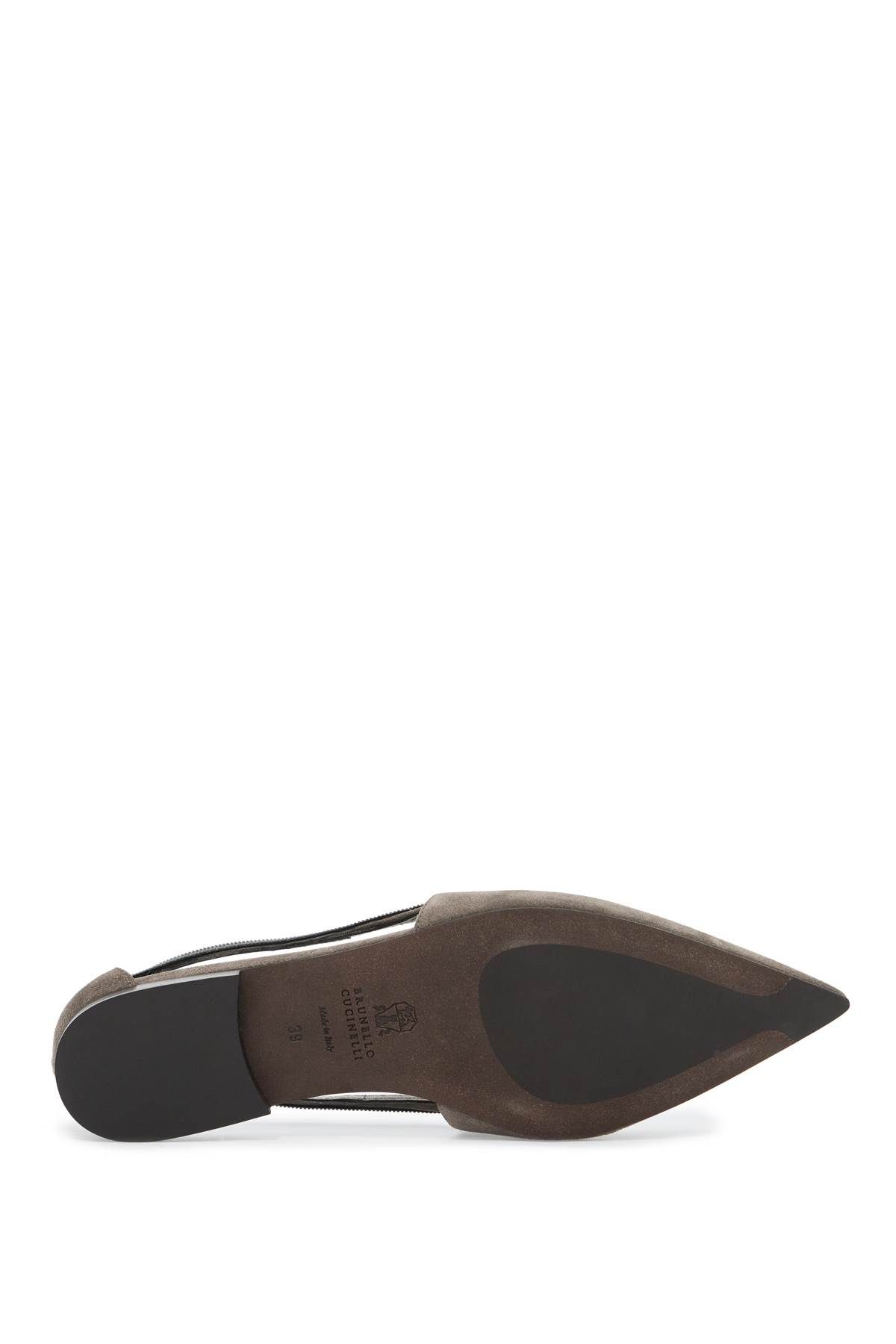 Shop Brunello Cucinelli Ballerinas With Precious In Neutro