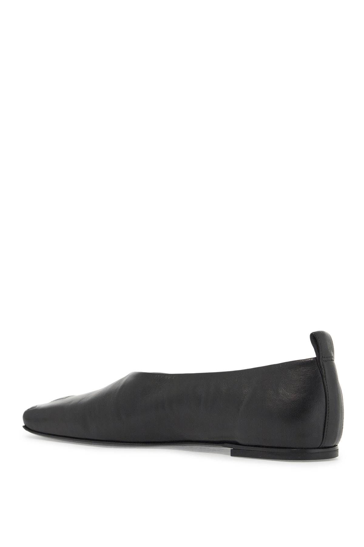 Shop Courrèges Ist Leather Ballet Flats In Black