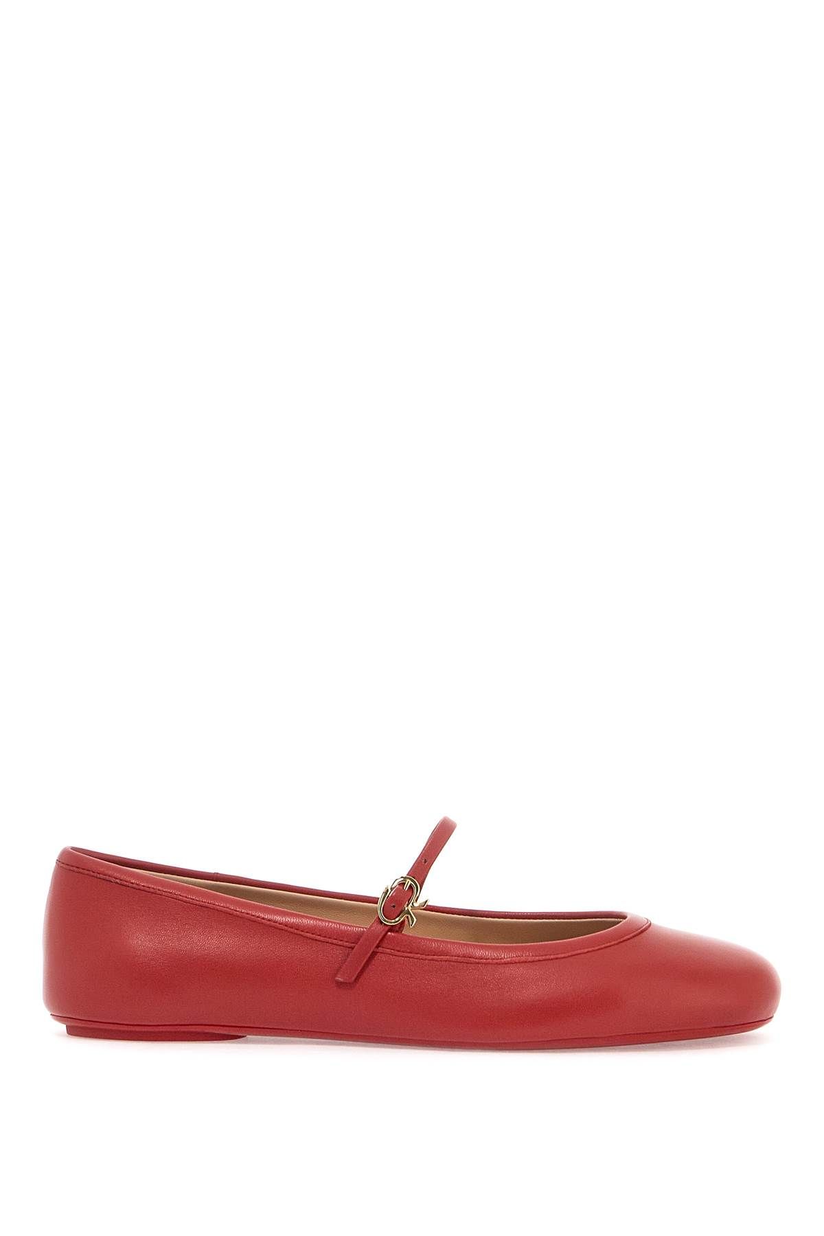 Shop Gianvito Rossi Carla Ballet Flats In Red