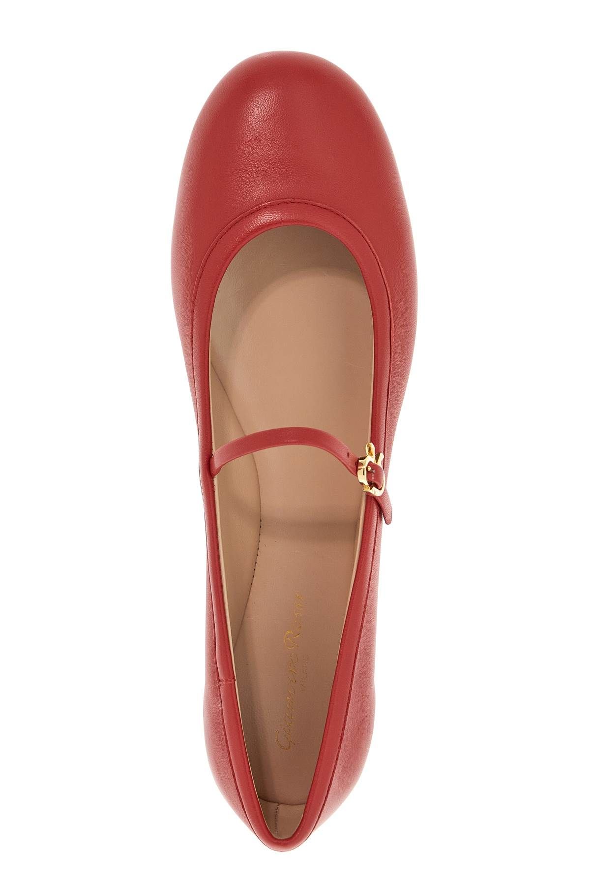 Shop Gianvito Rossi Carla Ballet Flats In Red