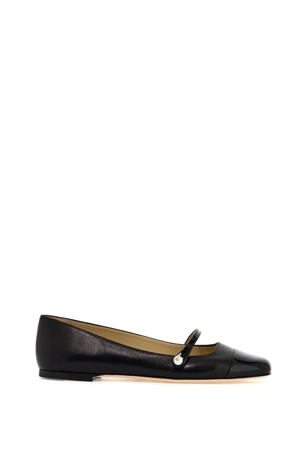 Shop Jimmy Choo Elisa Ballet Flats In Nappa Leather In Black