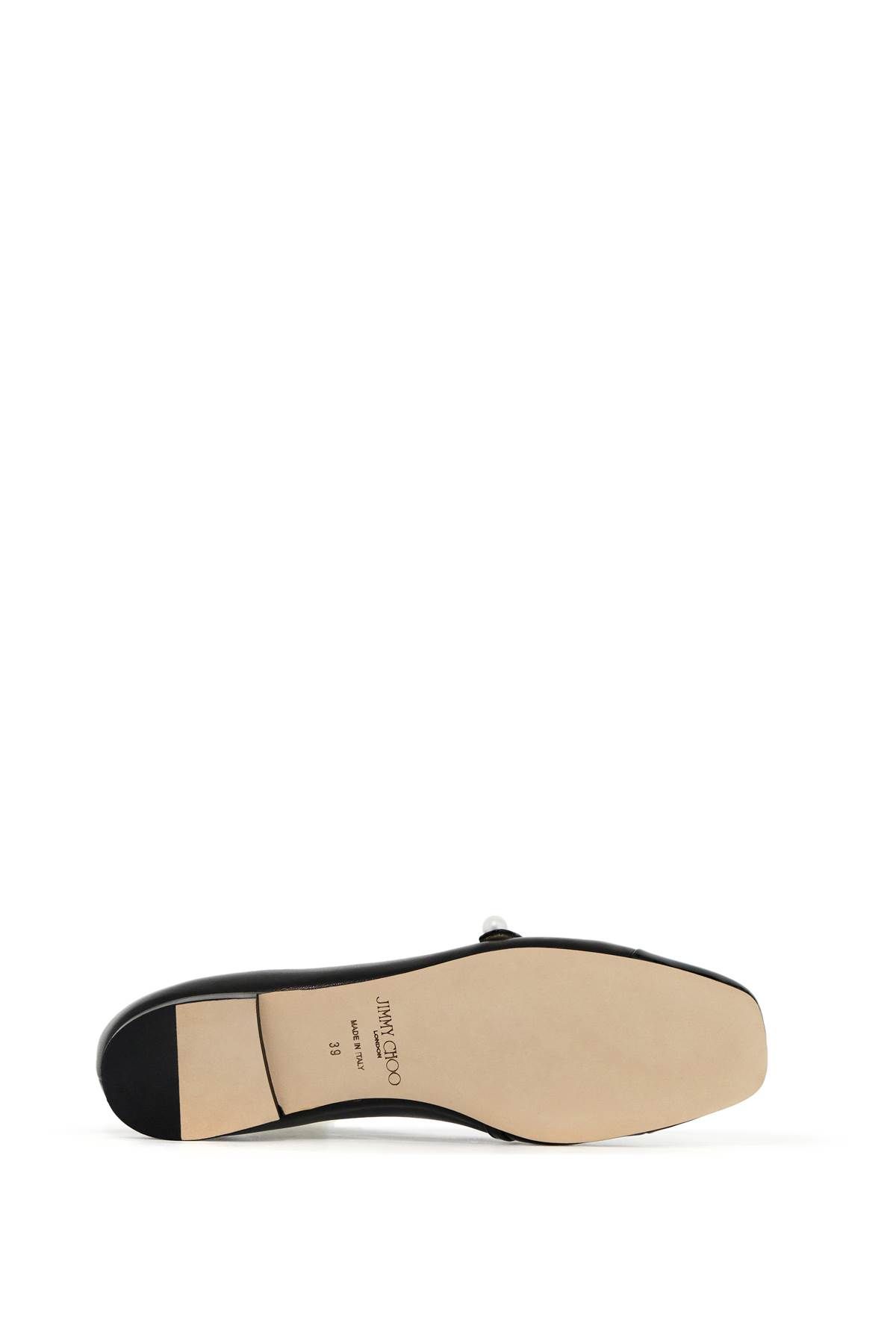 Shop Jimmy Choo Elisa Ballet Flats In Nappa Leather In Black