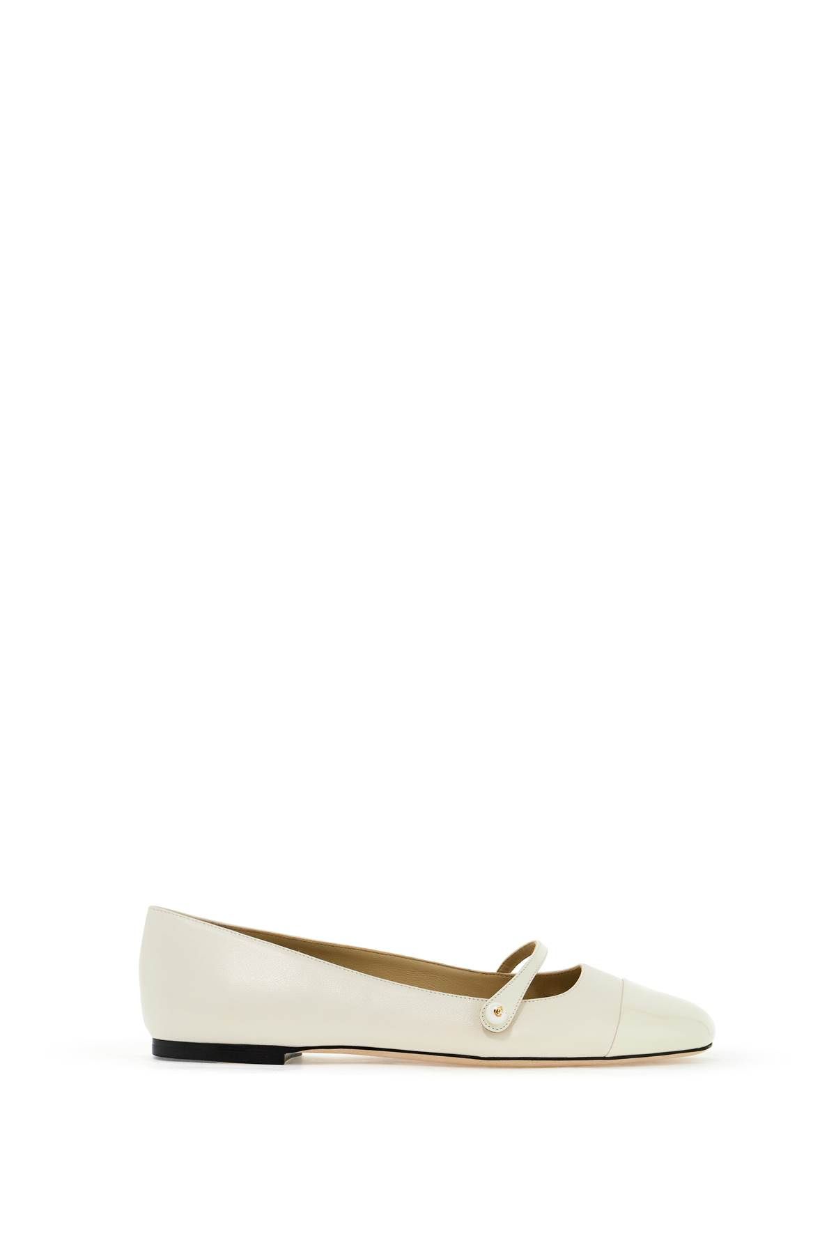 Shop Jimmy Choo Elisa Ballet Flats In Nappa Leather In White