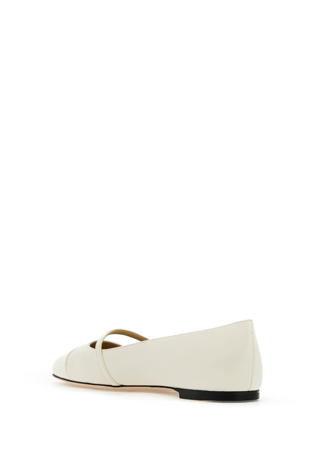 Shop Jimmy Choo Elisa Ballet Flats In Nappa Leather In White