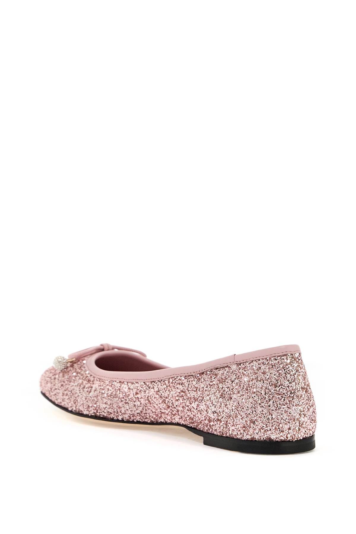 Shop Jimmy Choo Glittery Elm Ballet In Pink