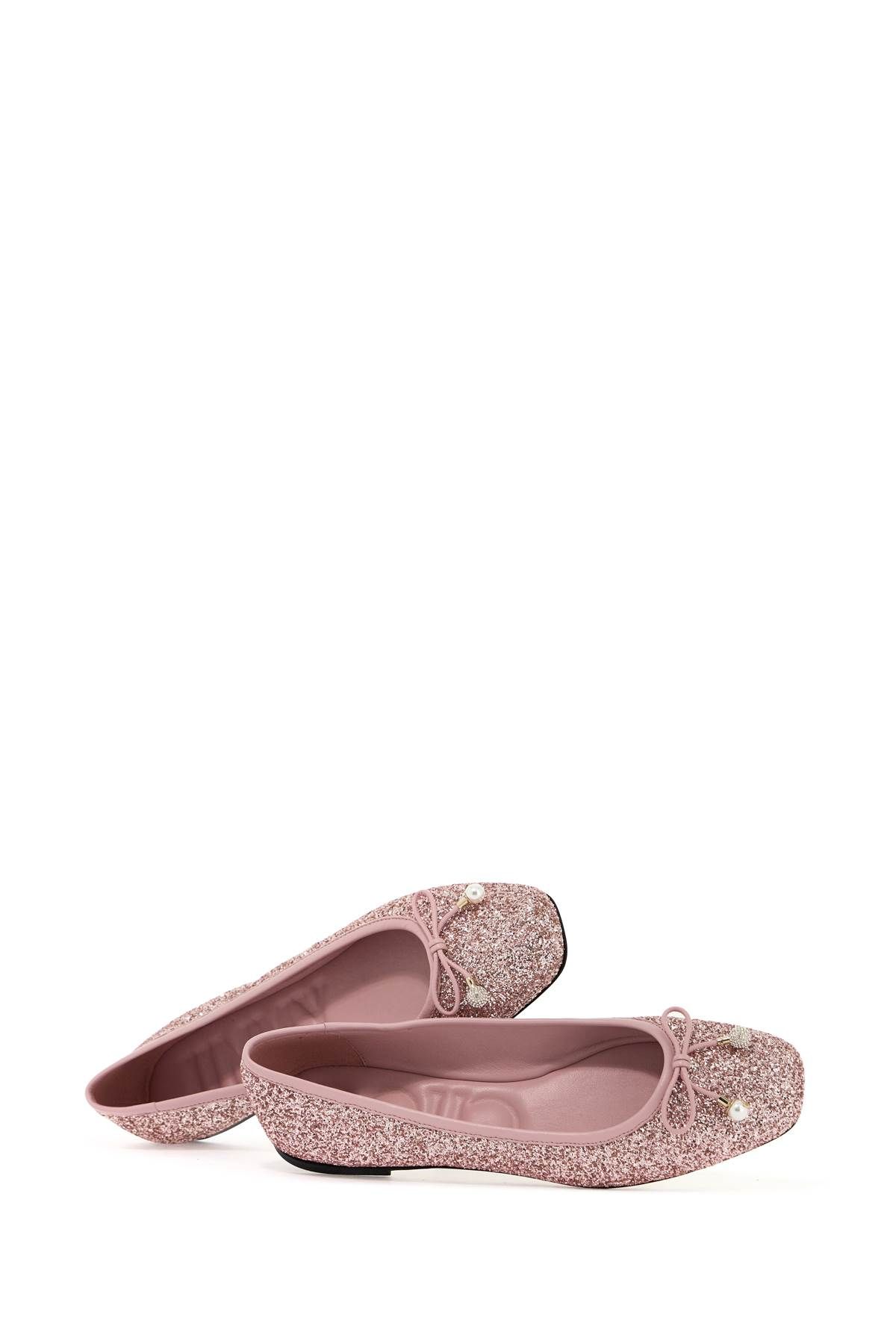 Shop Jimmy Choo Glittery Elm Ballet In Pink