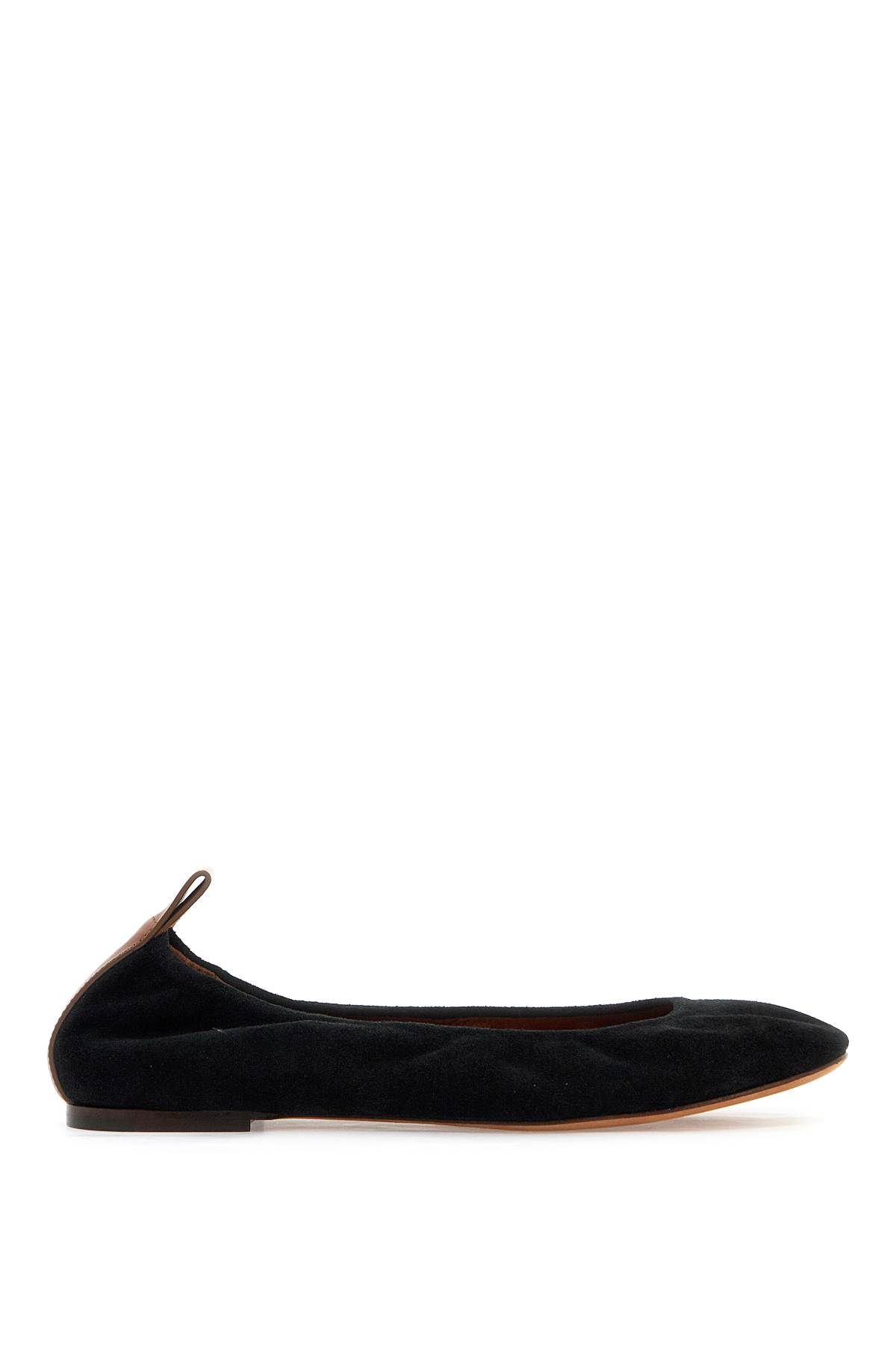 Shop Lanvin Suede Ballet Flats For In Black