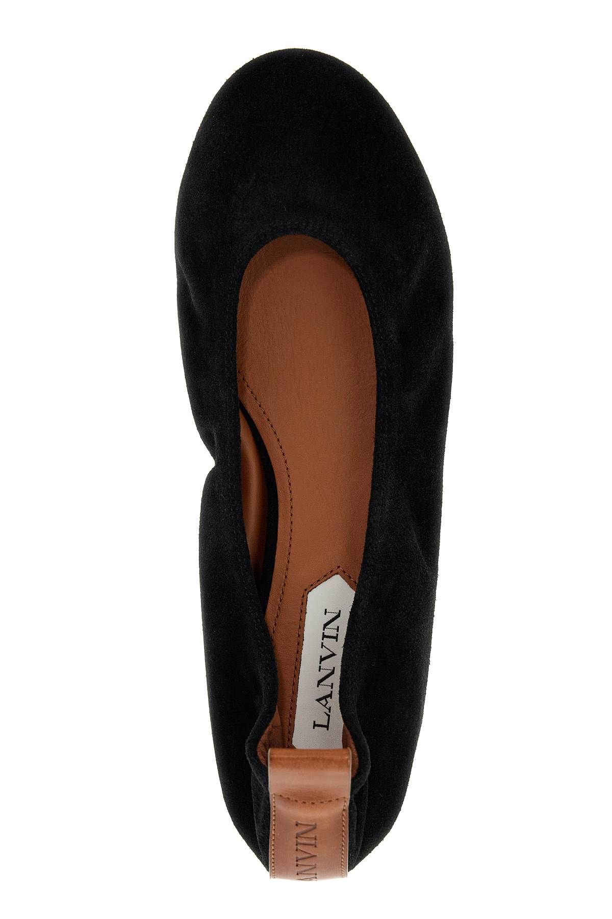 Shop Lanvin Suede Ballet Flats For In Black