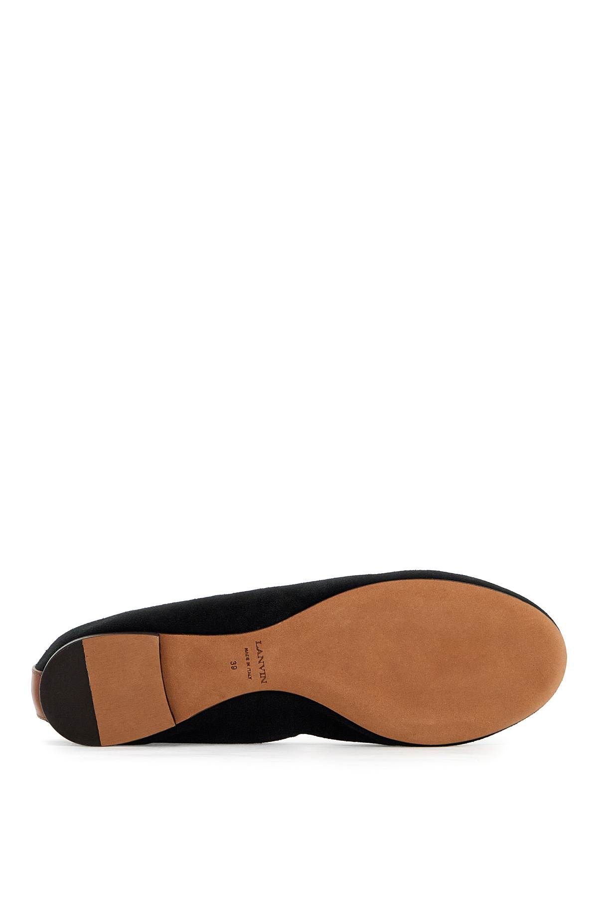 Shop Lanvin Suede Ballet Flats For In Black