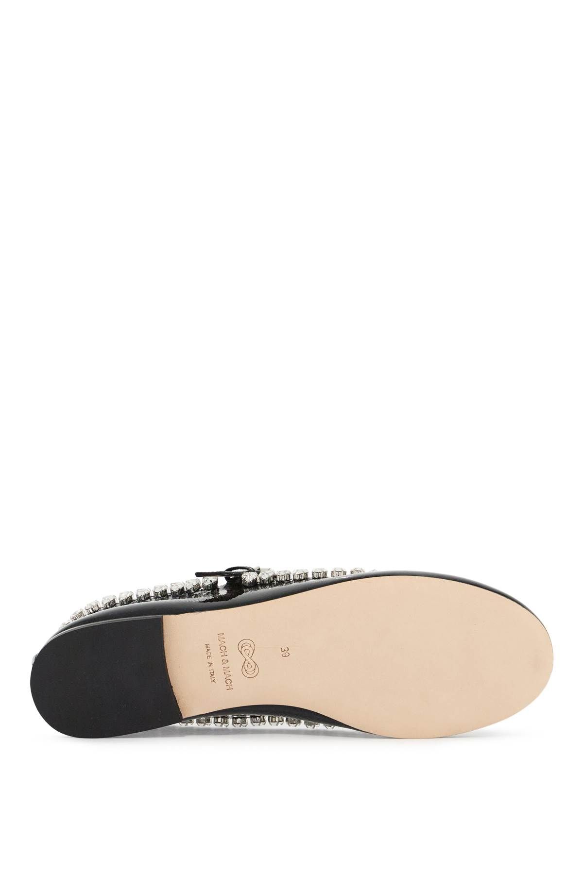 Shop Mach E Mach Audrey Ballet Flats With Heart-shaped Crystals In Black