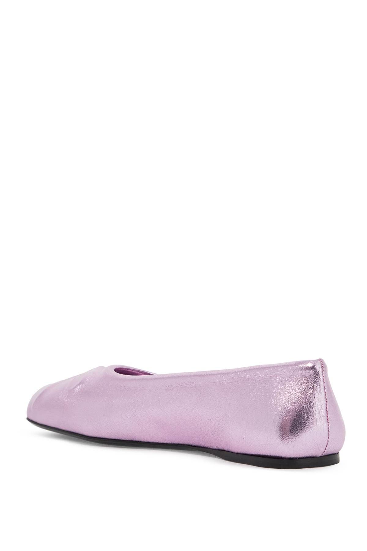 Shop Marni "metallic Leather Little Bow Baller In Pink