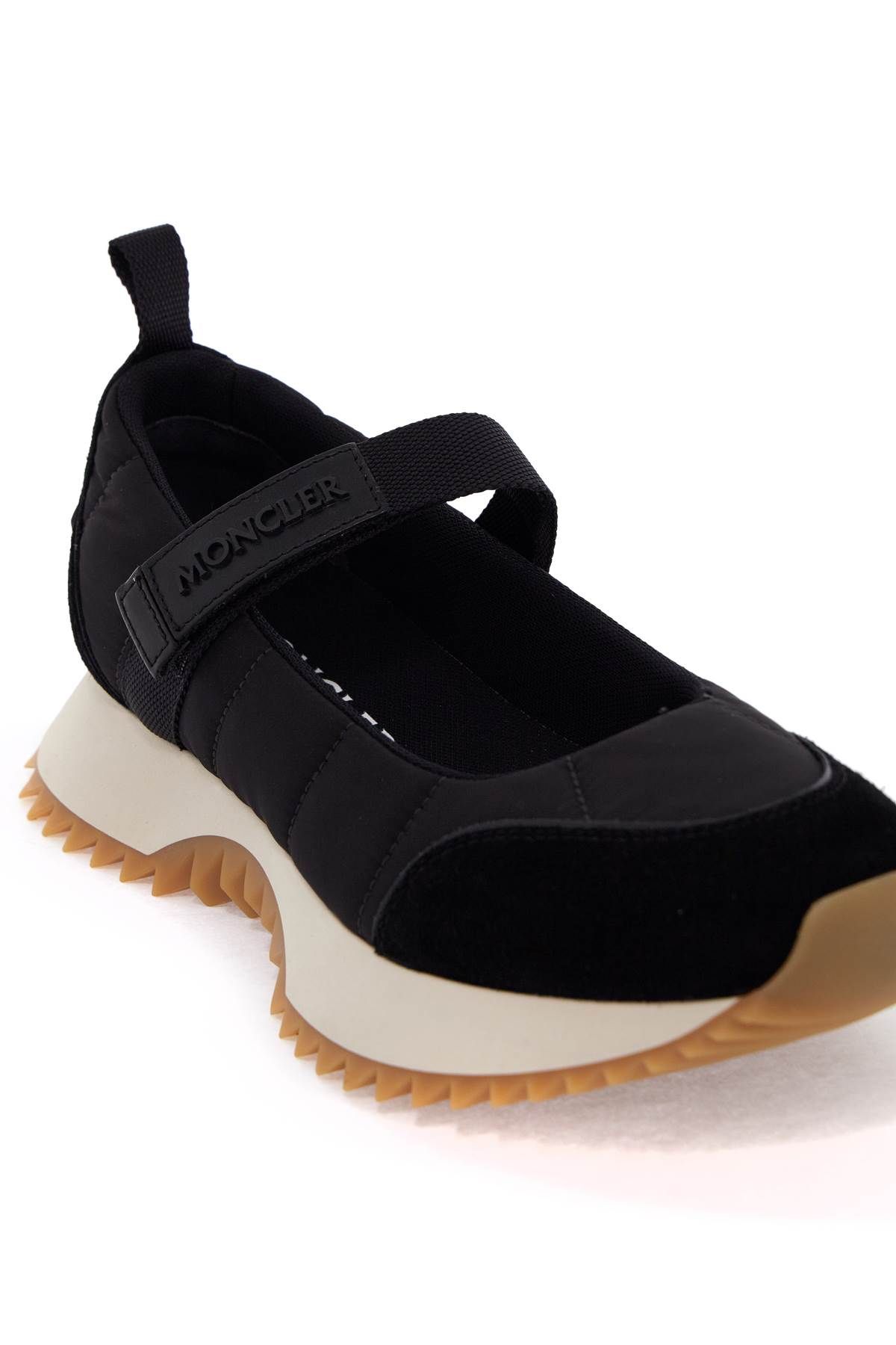 Shop Moncler Nylon Pacey Ballet Flats In Black