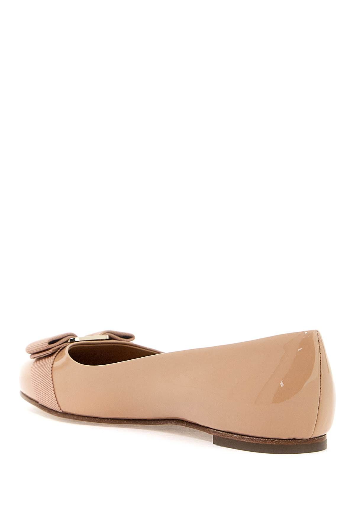 Shop Ferragamo Varina Ballet Flats In Beige