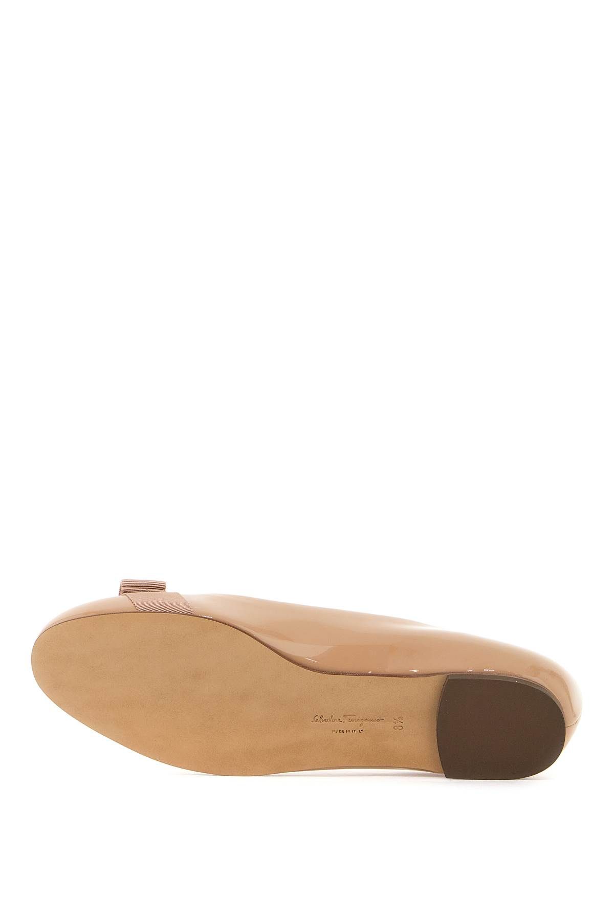 Shop Ferragamo Varina Ballet Flats In Beige