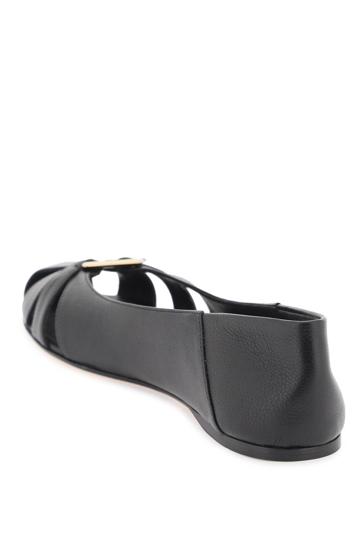 Shop Ferragamo Ballet Flats With In Black