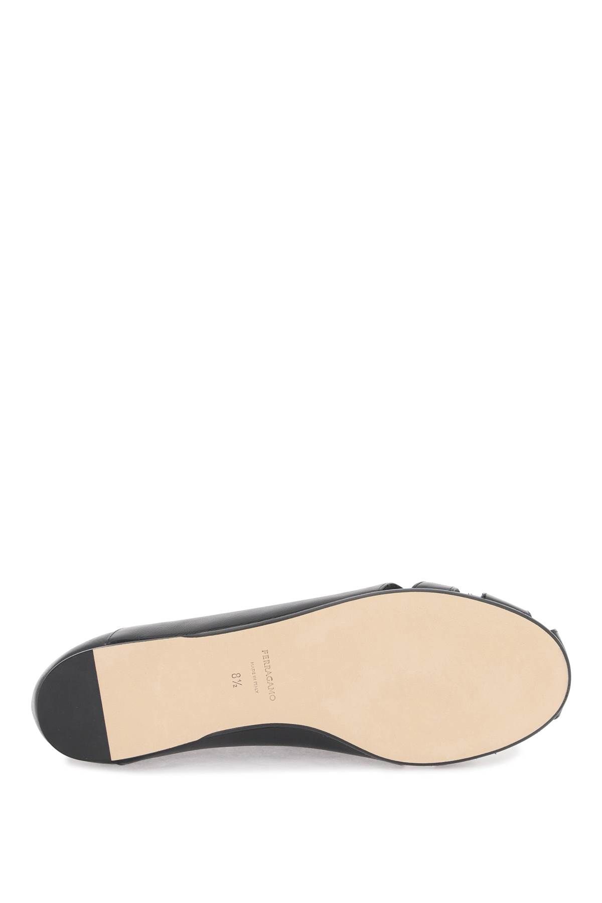 Shop Ferragamo Ballet Flats With In Black