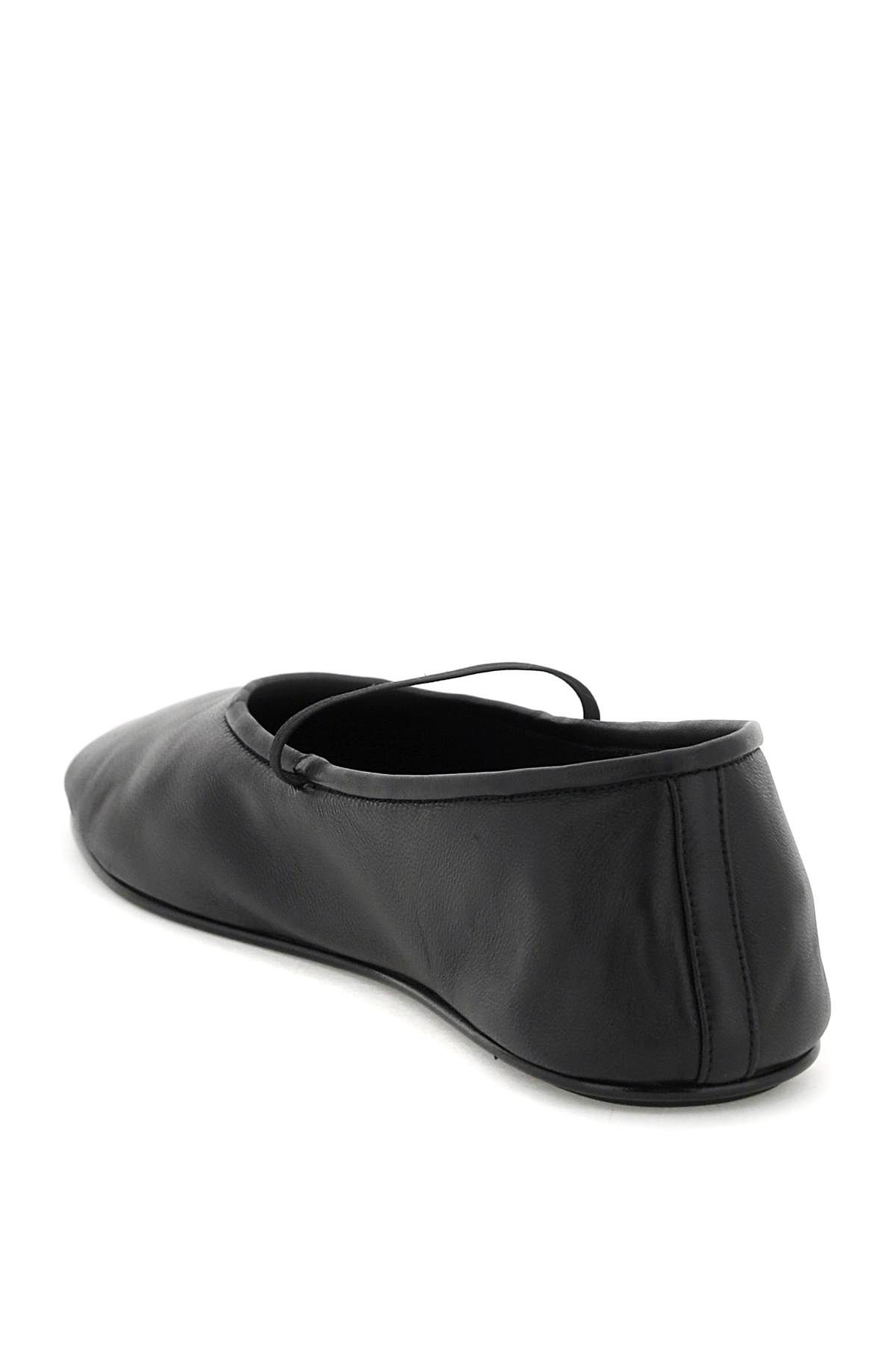 Shop The Row Nappa Leather Ballet Slippers In Black